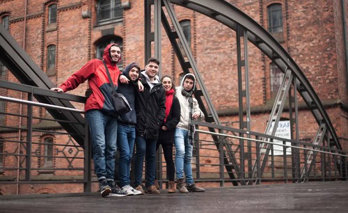 Reisegruppe in Hamburg